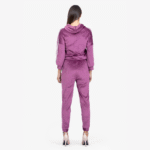 Purple Velvet Hoodie and Track Pants Set - Image 3