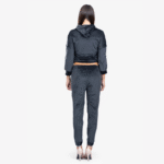 Black Velvet Hoodie and Track Pants Set - Image 3