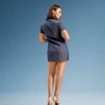 Chambray Mini Dress - Image 3