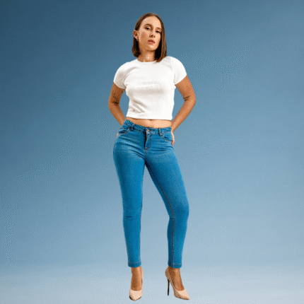 Mid Blue Skinny Denim Jeans