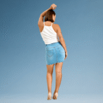 Light Blue Denim Skirt - Image 3