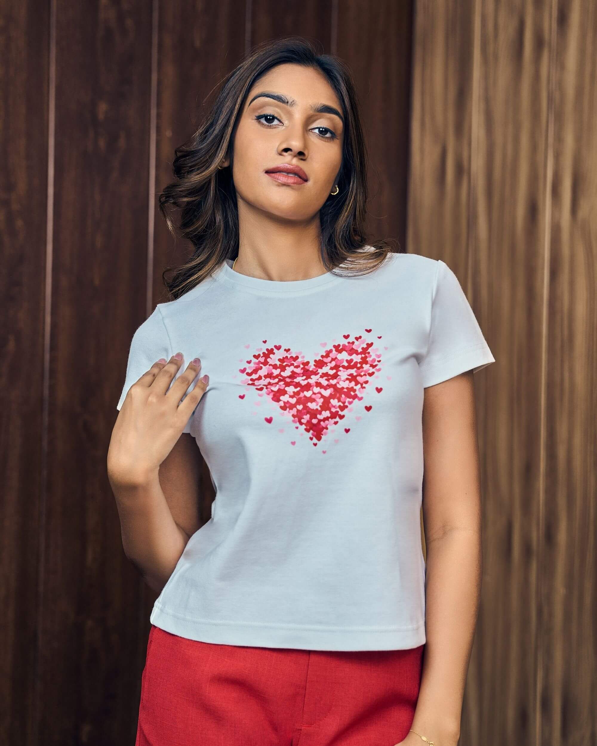 Untitled design-2 White Heart Graphic T-Shirt - Image 1