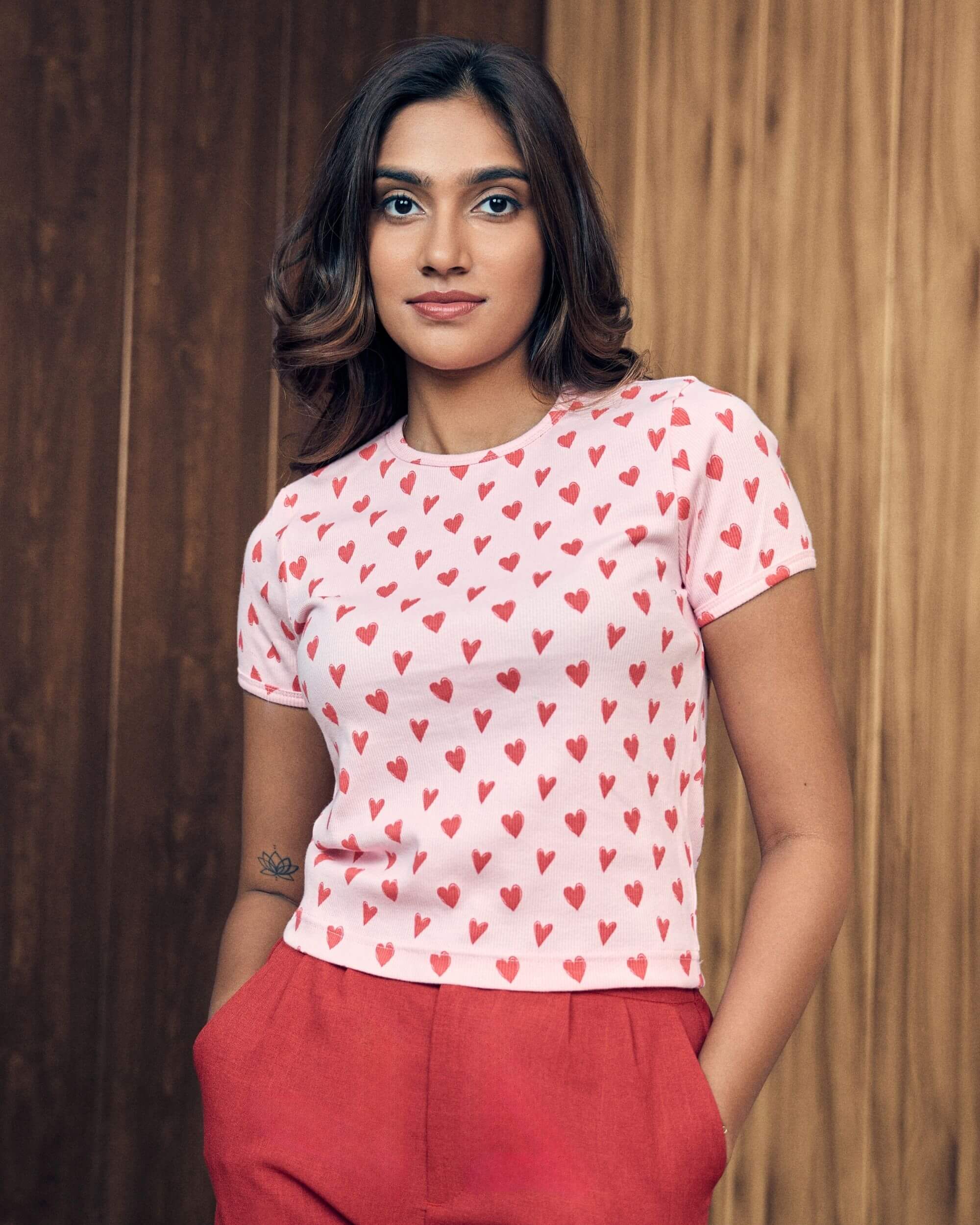 Untitled design-4 Heart Print Rib Tee - Image 1