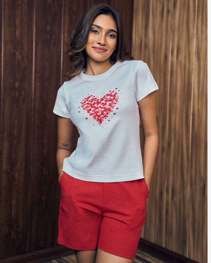 White Heart Graphic T-Shirt - Image 2