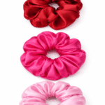 Satin Scrunchie Set – Red, Hot Pink & Baby Pink (3 Pack)