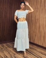 Ivory Breeze Tiered Maxi Skirt